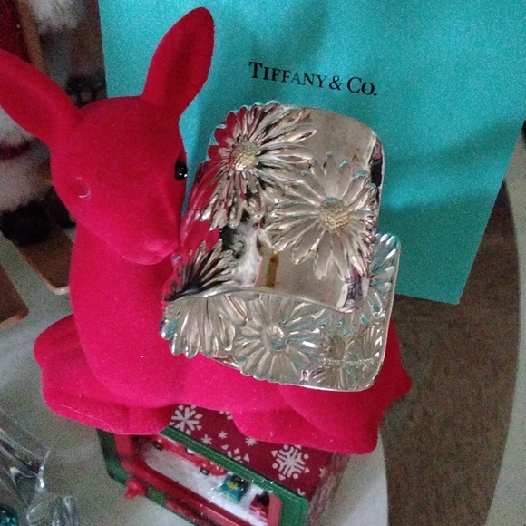 Tiffany & CO 2003 Daisy Cuff Bracelet 18K Gold Plated Accent - Picture 6 of 7